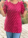 Pink blossom Kurti ￼
