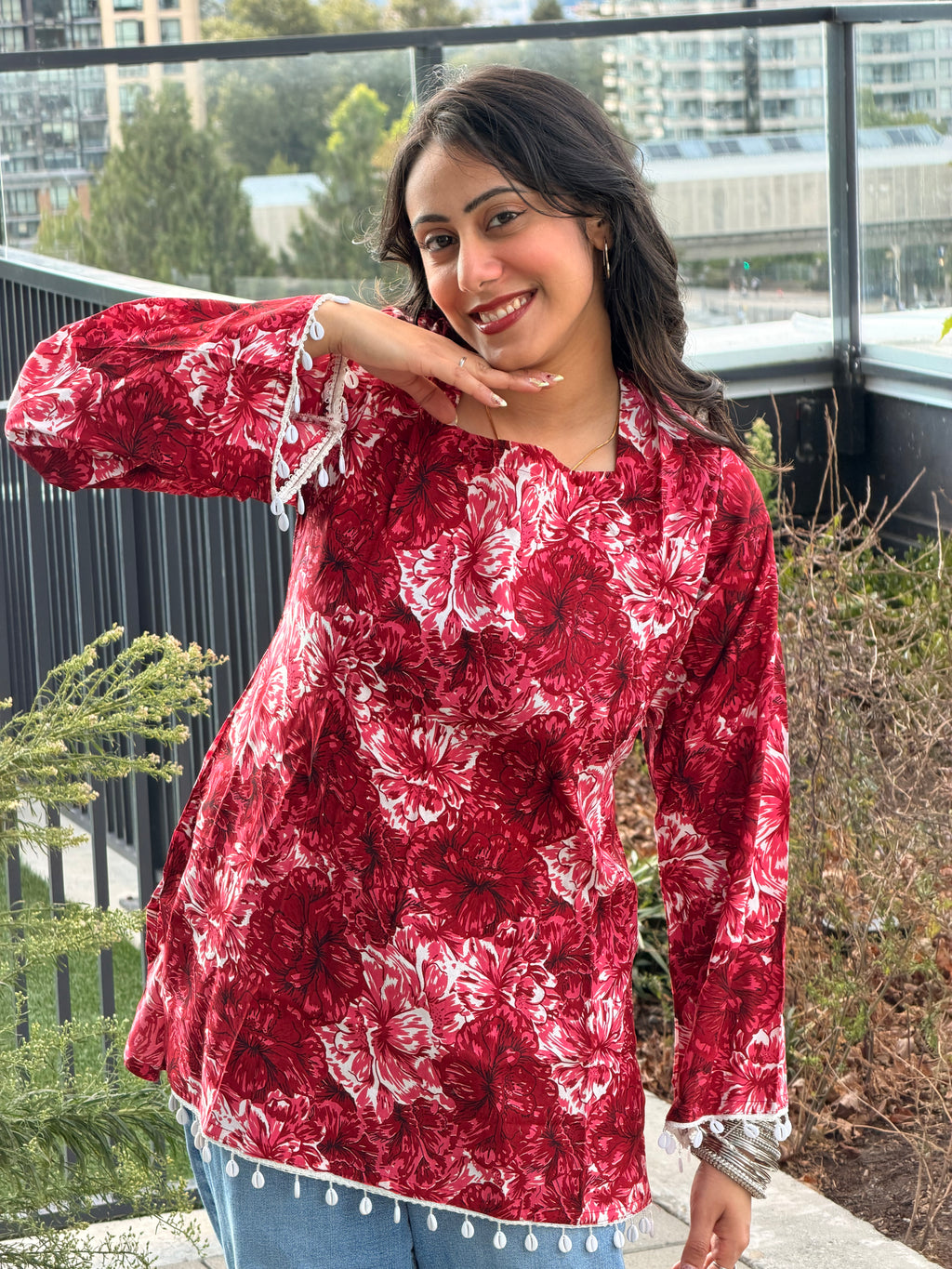 Rose Petal Kurti