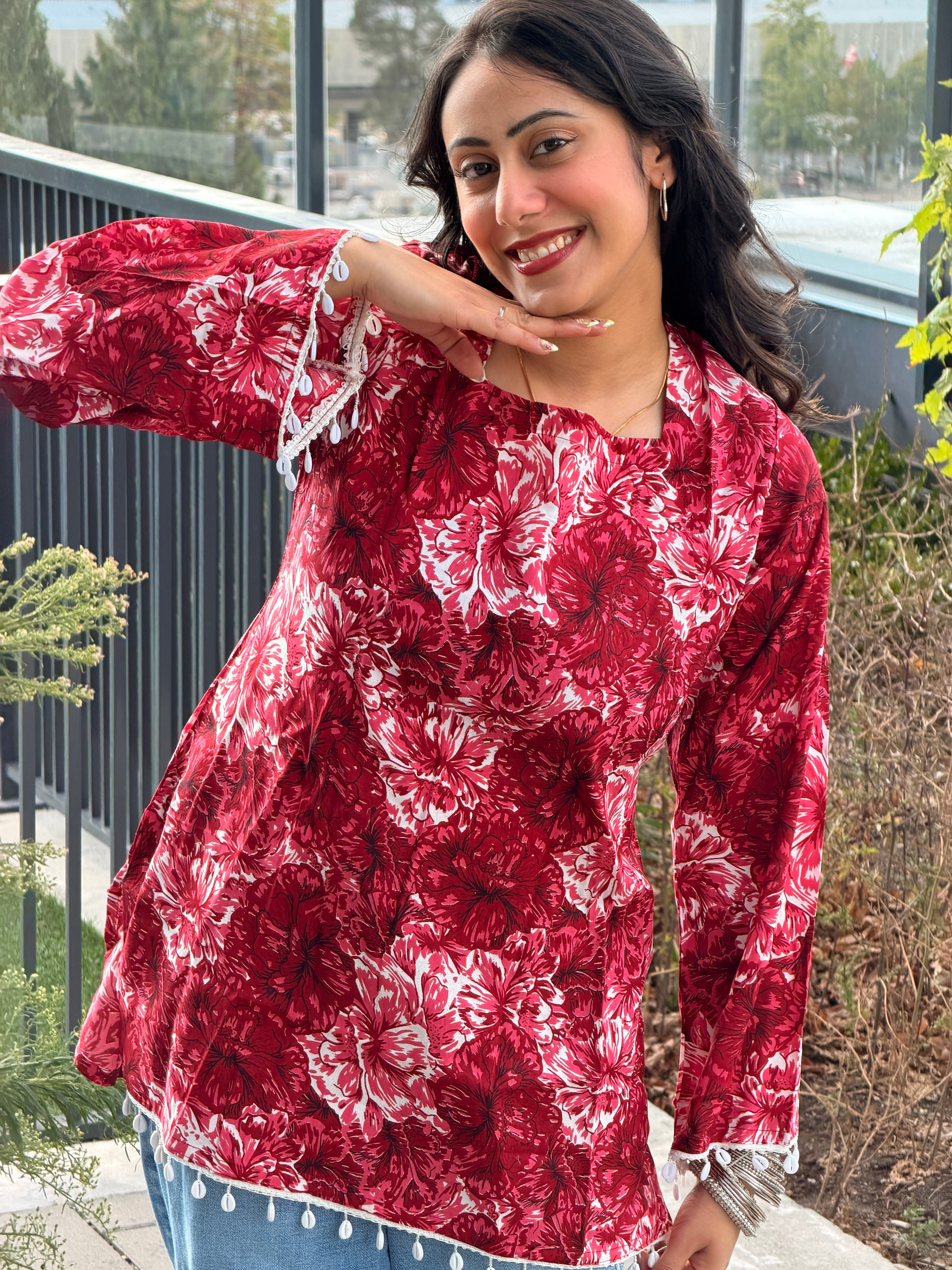 Rose Petal Kurti