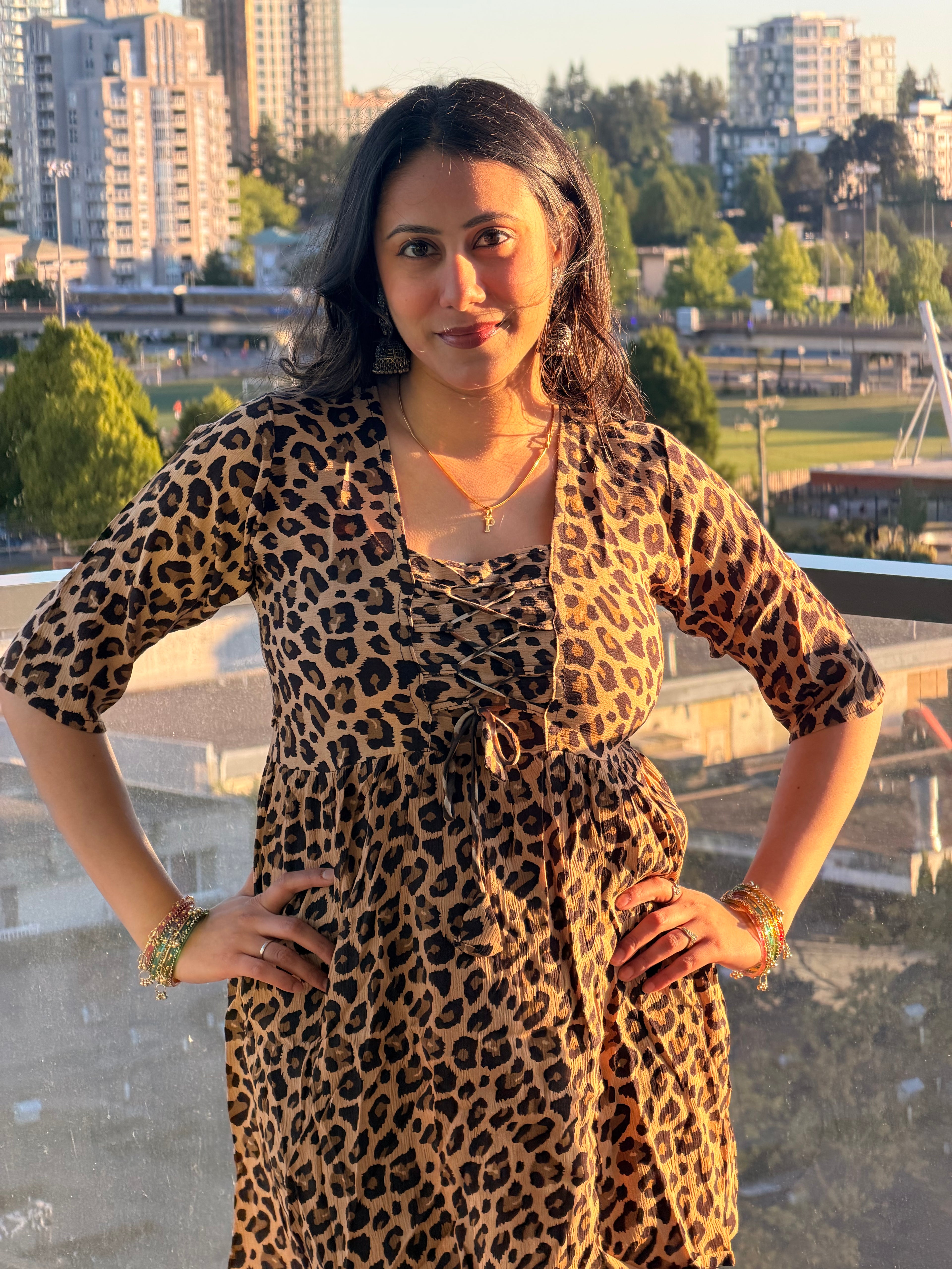 Feline Print Kurti